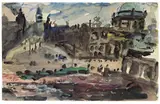 Lovis Corinth, Schloßfreiheit, 1923, Aquarell, Tuschpinsel und Deckweiß auf Papier (Prägestempel: Hand mit Axt und die Initialen G. H.)