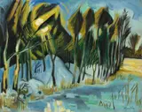 Max Pechstein, Durchbrechende Wintersonne, 1922, Öl auf Leinwand
