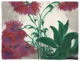 Rote Dahlien by Emil Nolde, Um 1925, Aquarell auf Japan, sold May 2013