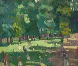 Max Beckmann, Kinderspielplatz alter Botanischer Garten, 1905, Öl auf Leinwand
