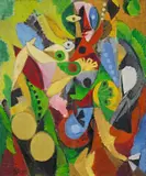 Der Hirte III by Ernst Wilhelm Nay, 1948, Öl auf Leinwand, sold Nov 2011