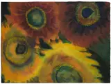 Vier Sonnenblumen by Emil Nolde, Um 1935, Aquarell auf Japan, sold Nov 2010