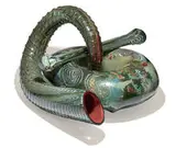 Artifact Still Life (3) by William Morris, 1988, Blown glass in three parts, sold Oct 2019