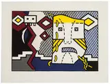 Roy Lichtenstein, American Indian Theme V (from the American Indian Theme Series), 1980, 6-color woodcut on handmade Suzuki paper