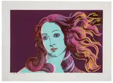 Details of Renaissance Paintings (Sandro Boticelli, Birth of Venus, 1482) by Andy Warhol, 1984, Screenprint on Arches Aquarelle paper, sold May 2019