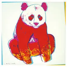Giant Panda (from Endangered Species Portfolio) by Andy Warhol, 1983, Screenprint on Lenox Museum Board, sold May 2019
