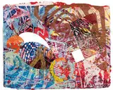 Sam Gilliam, Manet, 1998, Mixed-media monoprint with handpainting, relief painting, screenprinting, cutouts, collage and stitching on handmade paper