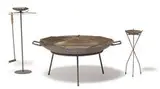 Stan Hawk, Fire pit, tool holder, and candle stand (3), c. 1950, Hawk House