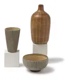 Group (3) by Harrison McIntosh, Glazed stoneware, sold May 2019