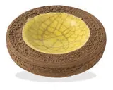 Glen Lukens, Shallow bowl, Partially glazed ceramic