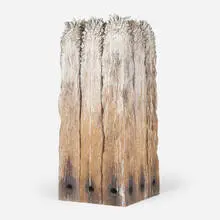 Shigeo Toya, Inner Garden I, 1990, carved wood, ashes and acrylic