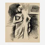 Arshile Gorky, Untitled (Standing Female Figure), c. 1931, ink on paper