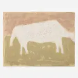 Milton Avery, Cow Grazing, 1954, gouache on Strathmore