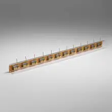 John Cage, Extended Lullaby, acrylic, spruce brass, and twelve 36-note Reuge music box mechanism