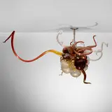 Lumière d’Ambre chandelier by Dale Chihuly, 2003, hand-blown glass, steel, sold May 2024