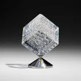 Jon Kuhn, Matrix IV, 2003, ground, polished, and laminated glass, stainless steel