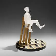 David Reekie, Venetian Floors IV, 1999, cast glass, wood