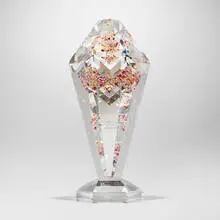 Quattro Soleil by Jon Kuhn, 1996, ground, polished, and laminated glass, sold May 2024