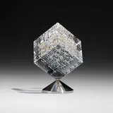 Jon Kuhn, Matrix Rising, 2003, ground, polished, and laminated glass, stainless steel