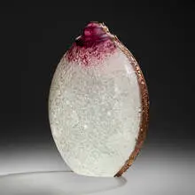 Keith Clayton, Small Powder Flask, c. 2007, pâte-de-verre, electroplated copper