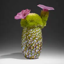 Flo Perkins, Uppity, 2008, hand-blown glass, glass threads