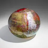 Silver Over Rose Madder Niijima Float by Dale Chihuly, 1992, hand-blown glass, sold May 2024