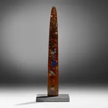 Bertil Vallien, Standing Boat, 1999, sand-casted glass, steel