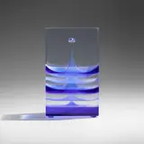 Steven Weinberg, Totem Azur #07, c. 1993, cast and polished optical glass with controlled air bubble
