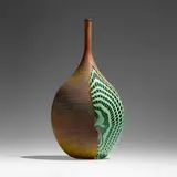 Tsuchida Yasuhiko, Tall vessel (from the Bamboo series), 2001, hand-blown glass, partial battuto surface