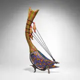Davide Salvadore, Spingarpa Maquette, c. 2005, hand-blown glass, inciso and battuto surface, leather string, patinated metal