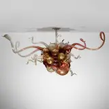 Lumière d’Ambre chandelier by Dale Chihuly, 2003, hand-blown glass, steel, sold May 2024