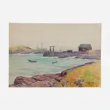 Sears Gallagher, Harbor View, watercolor on paper