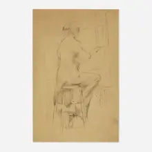 Mercedes Painting by Arthur Beecher Carles, charcoal and graphite on paper, sold May 2024