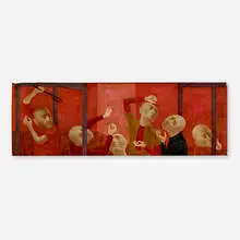 Stephen Greene, Money Lenders, oil on linen