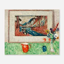Still Life with Landscape by Henry Golden Dearth, oil on canvas, sold May 2024