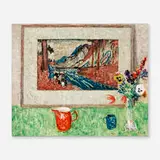 Henry Golden Dearth, Still Life with Landscape, oil on canvas