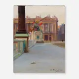Hubert-Denis Etcheverry, Untitled (View of Hôtel de la Marine, Paris), oil on canvas
