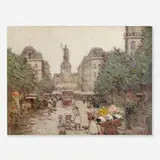Luther Van Gorder, The Flower Vendors, oil on canvas