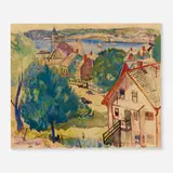 Hayley Lever, Gloucester from East Gloucester, watercolor on paper