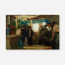 The Market at Dawn by Martha Walter, oil on panel, sold May 2024