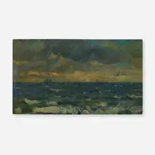 Arthur Bowen Davies, Whitecaps, oil on panel