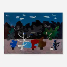 Untitled by Arnold Blanch, oil on canvas, sold May 2024