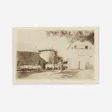 Daniel Garber, Farm Yard, 1939, etching and drypoint