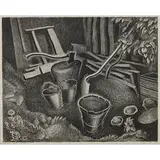Wanda Gág, Backyard Corner, 1930