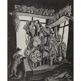 Wanda Gág, Winter Garden (Cats and Flowers), 1935