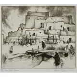 Gene Kloss, Taos Pueblo Stream, 1983