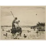 Frank Weston Benson, Setting Decoys, 1923