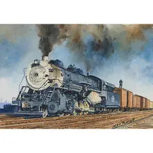 Mike Pearsall, Belt Railway, 2-10-4 Steam Locomotive at Chicago's Clearing Yard, 1995