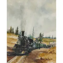 Mike Pearsall, Cover Illustration for Rio Grande Narrow Gauge, 1983