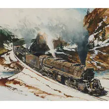 Mike Pearsall, Illustration for Rio Grande Steam Locomotives, 1983